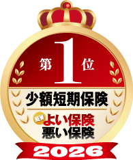 第1位 少額短期保険 よい保険悪い保険